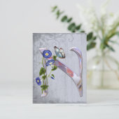 Wertvoll Butterfly Initial N Postkarte (Stehend Vorderseite)