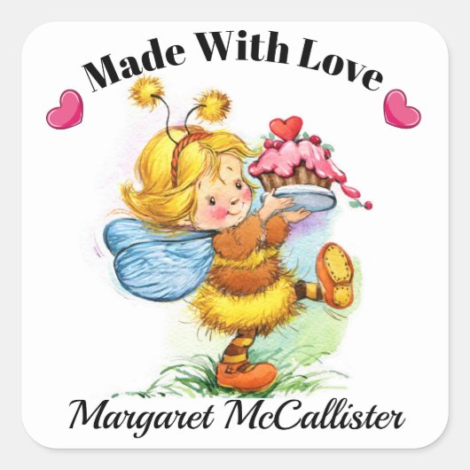 Wertvoll Cupcake Girl Kitchen Sticker (Vorderseite)