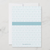 Wertvoll Damask Baby Boy Geburtsankündigung Ankündigung (Rückseite)