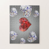 Wertvoll Diamond Elegant Hearts Puzzle (Vertikal)