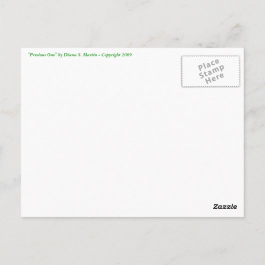 Wertvoll eins postkarte (Rückseite)