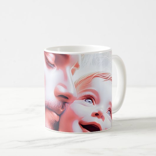 Wertvoll Father Baby Bond Kaffeetasse (VorderseiteRechts)