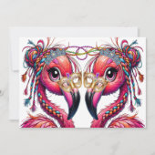 Wertvoll Flaunty Flamingos Einladung (Vorderseite)