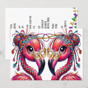 Wertvoll Flaunty Flamingos Einladung