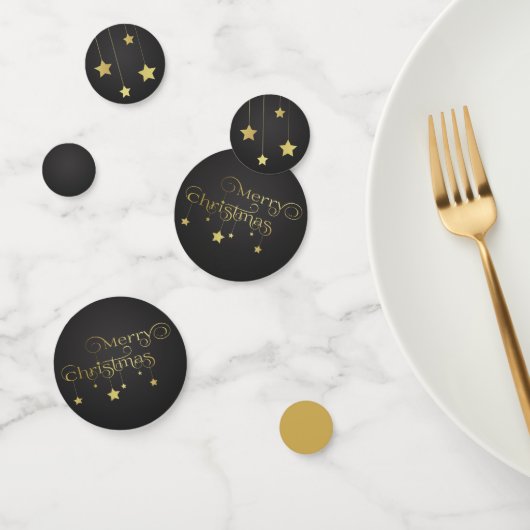 Wertvoll Gold Frohe Weihnachtsstars Konfetti (Gruppe)