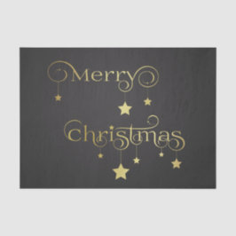 Wertvoll Gold Frohe Weihnachtsstars Seidenpapier