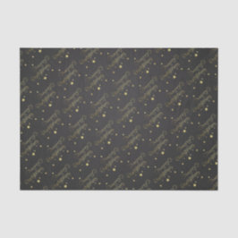 Wertvoll Gold Frohe Weihnachtsstars - Tissue Seidenpapier