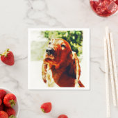 Wertvoll Irish Setter Puppy Serviette (Beispiel)