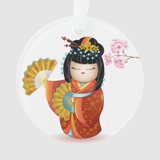 Wertvoll Japanisch Kokeshi Doll Ornament (Vorderseite)