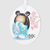 Wertvoll Japanisch Kokeshi Doll Ornament (Vorderseite)