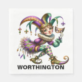 Wertvoll Jester Masquerade Theme Serviette (Vorderseite)