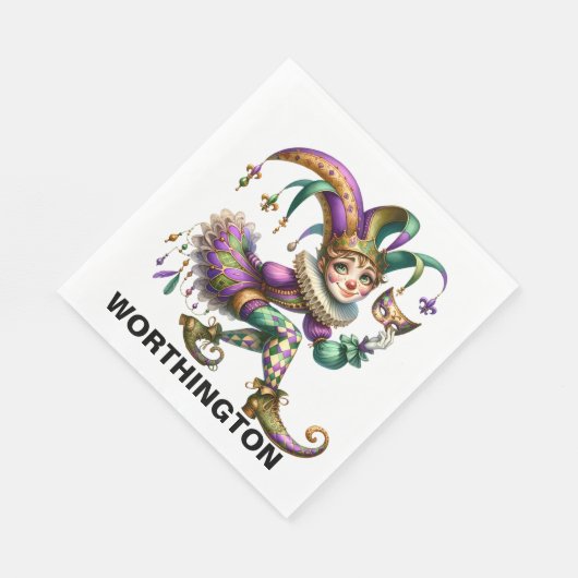Wertvoll Jester Masquerade Theme Serviette (Ecke)