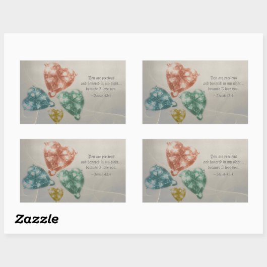 Wertvoll Jewels Scripture Rechteckiger Aufkleber (Blatt)