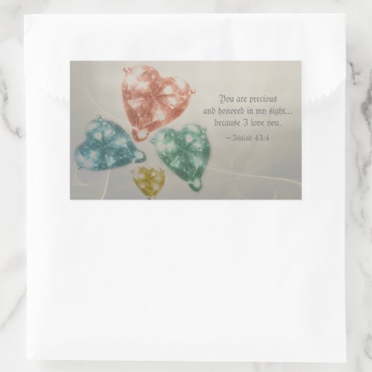 Wertvoll Jewels Scripture Rechteckiger Aufkleber (Tasche)