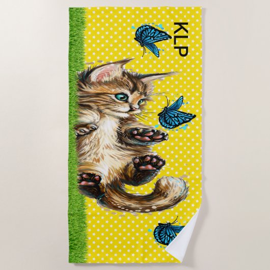 Wertvoll Kitten Strandtuch (Vorderseite)