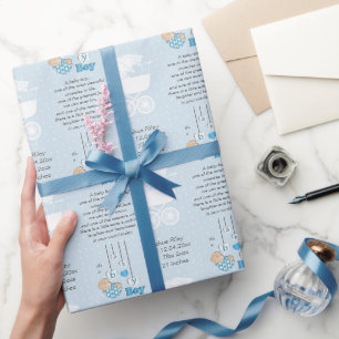 Wertvoll Little Baby Boy Geschenkpapier