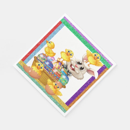 Wertvoll Ostern Bunny Napkins Matchprodukte Serviette (Ecke)
