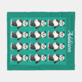 Wertvoll Panda Flannel Blanket Fleecedecke (Vorderseite (Horizontal))