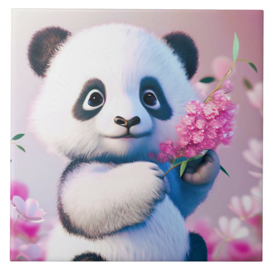 Wertvoll Panda Fliese (Vorderseite)