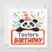 Wertvoll Panda Geburtstagseinladung Einladung (Vorderseite)