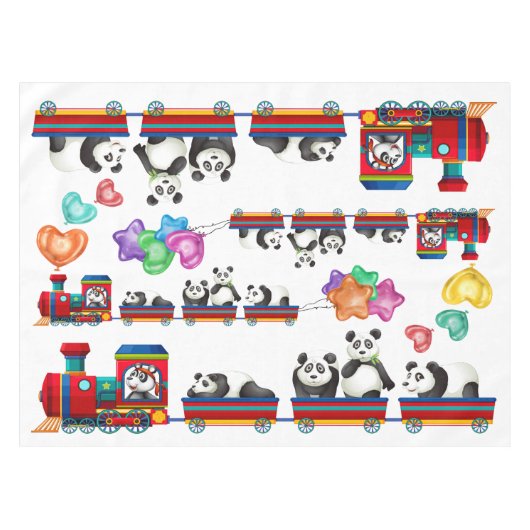Wertvoll Panda Tablecloth - Tischüberdeckung Tischdecke (Vorderseite (Horizontal))