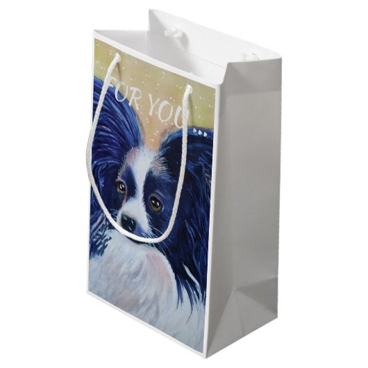 WERTVOLL PAPILLON KLEINE GESCHENKTÜTE (Rückseite Schrägansicht)