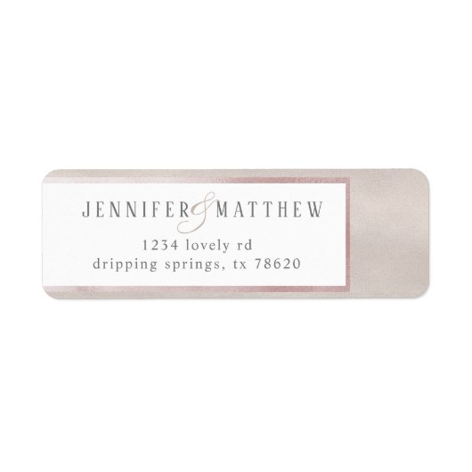 Wertvoll Pearl | Etikett der Hochzeitrücksendeadre (Vorne)