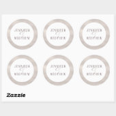 Wertvoll Pearl | Monogramm-Aufkleber Runder Aufkleber (Blatt)