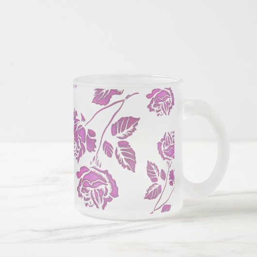 Wertvoll Rosa Rose Mattglastasse (Rechts)