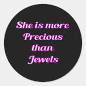 Wertvoll Runder Aufkleber (Vorderseite)