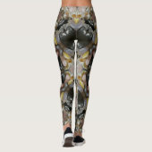 Wertvoll Stones and Crystals Mandala Fraktal Leggings (Rückseite)