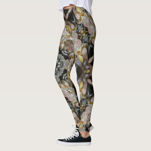 Wertvoll Stones and Crystals Mandala Fraktal Leggings (Links)