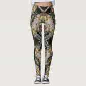 Wertvoll Stones and Crystals Mandala Fraktal Leggings (Vorderseite)