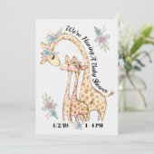 Wertvoll Twins Baby Dusche Einladung (Stehend Vorderseite)