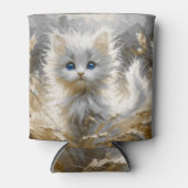 Wertvoll White Kitten Dosenkühler (Vorderseite)