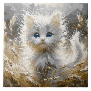 Wertvoll White Kitten Fliese