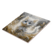 Wertvoll White Kitten Fliese (Seite)