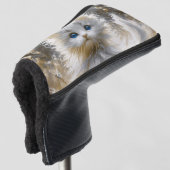Wertvoll White Kitten Golf Headcover (3/4 Vorderseite)