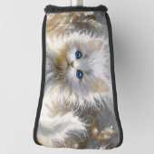 Wertvoll White Kitten Golf Headcover (Rotieren 90)