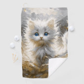 Wertvoll White Kitten Golfhandtuch (Insitu)