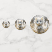 Wertvoll White Kitten Konfetti (Vorderseiten)