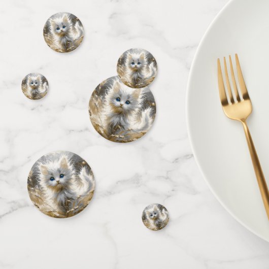 Wertvoll White Kitten Konfetti (Gruppe)