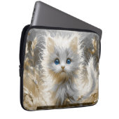 Wertvoll White Kitten Laptopschutzhülle (Vorne Rechts)