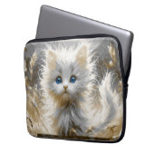 Wertvoll White Kitten Laptopschutzhülle (Vorderseite Links)