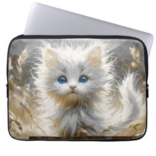 Wertvoll White Kitten Laptopschutzhülle