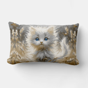 Wertvoll White Kitten Lendenkissen