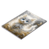 Wertvoll White Kitten Notizblock (Linke Seite)