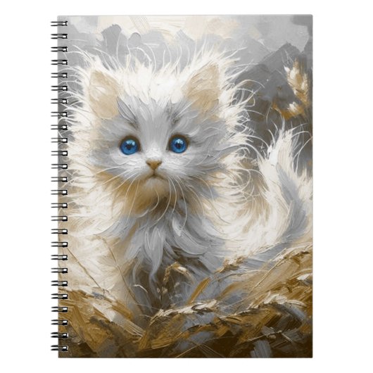 Wertvoll White Kitten Notizblock (Vorderseite)
