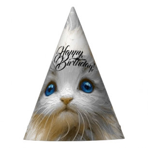 Wertvoll White Kitten Partyhütchen