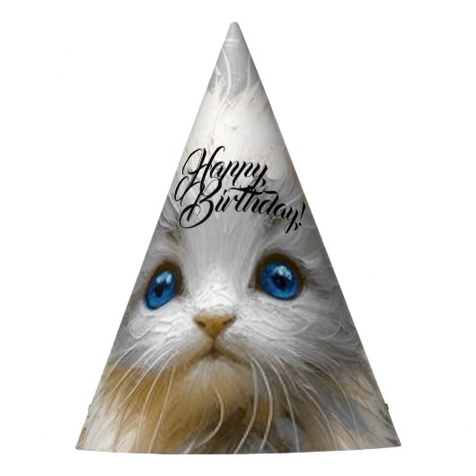 Wertvoll White Kitten Partyhütchen (Vorderseite)